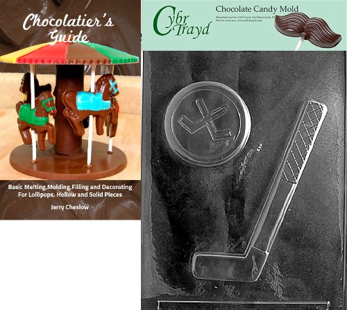 Cybrtrayd Cap and Ball Lolly Sports Chocolate Candy Mold with 25 4.5-Inch Lollipop Sticks and Chocolatiers Guide Cybrtrayd Cap and Ball Lolly Sports Chocolate Candy Mold with 25 4.5-Inch Lollipop Sticks and Chocolatiers Guide